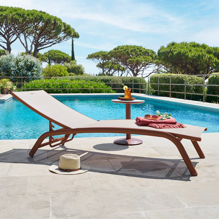 Transat Bonao beige lin/acajou