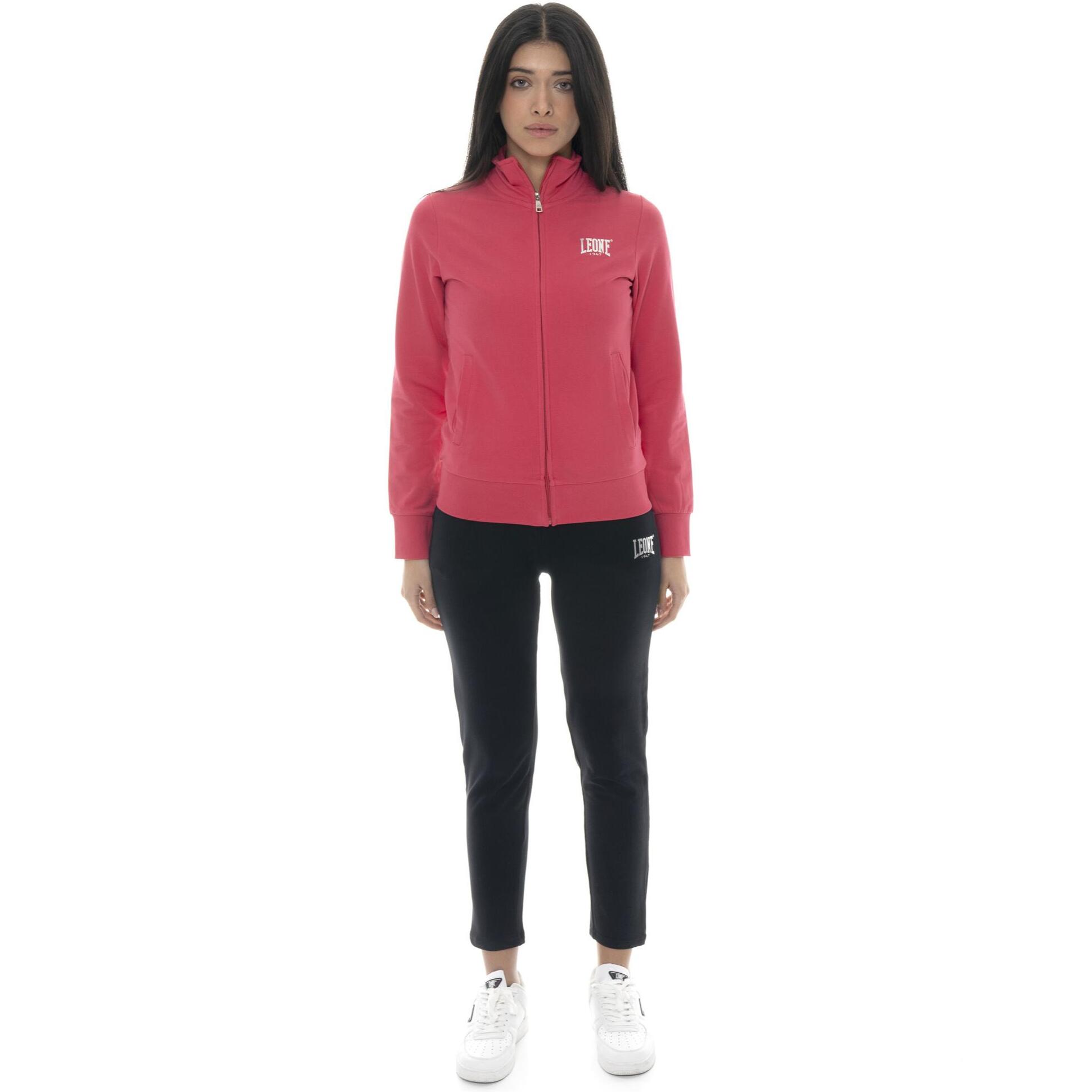 Chándal de algodón con cuello y cremallera para mujer Leone Summer Bright
