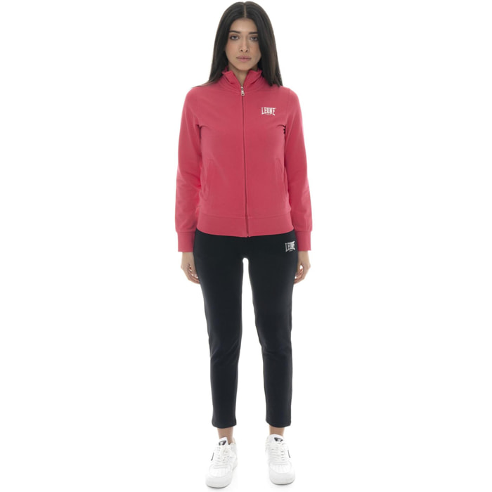Chándal de algodón con cuello y cremallera para mujer Leone Summer Bright