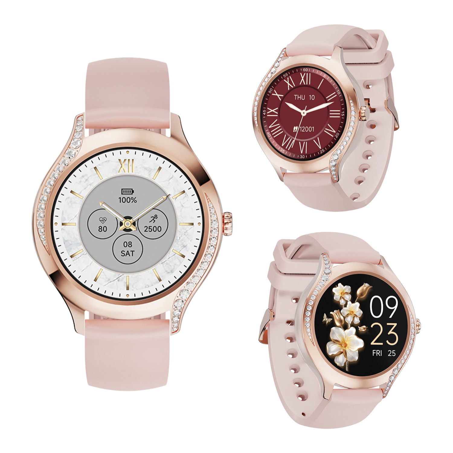 Smartwatch T214 compatto ed elegante. Chiamate BT, notifiche push. Monitoraggio della salute, cicli femminili. Modalità sportive.