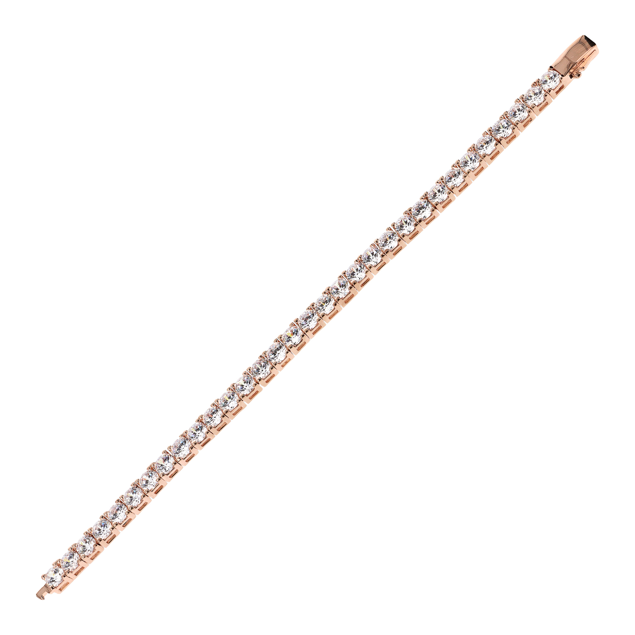 Bracciale Tennis Maxi con Cubic Zirconia Tonde Bianche