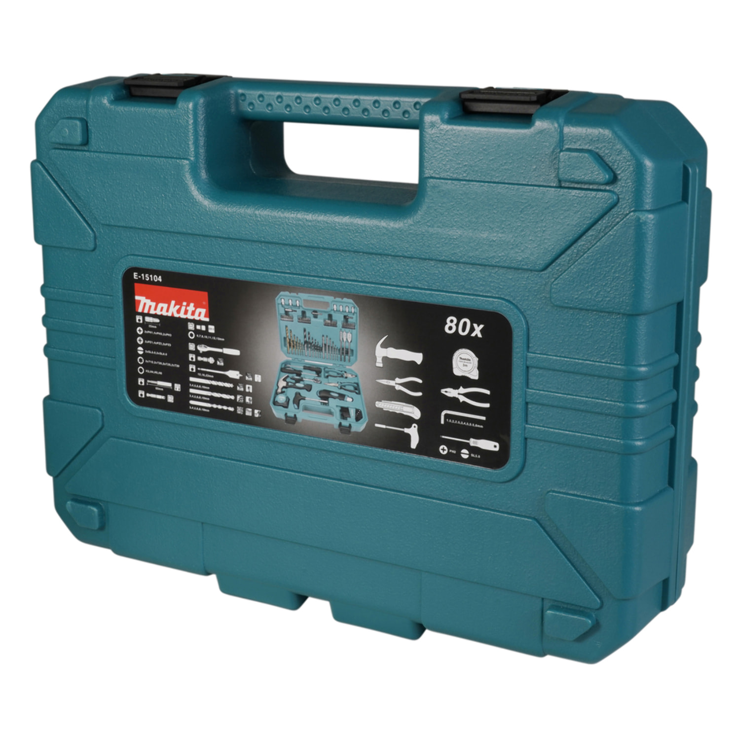 Caja de herramientas reforzada - 80 accesorios - MAKITA - E-15104