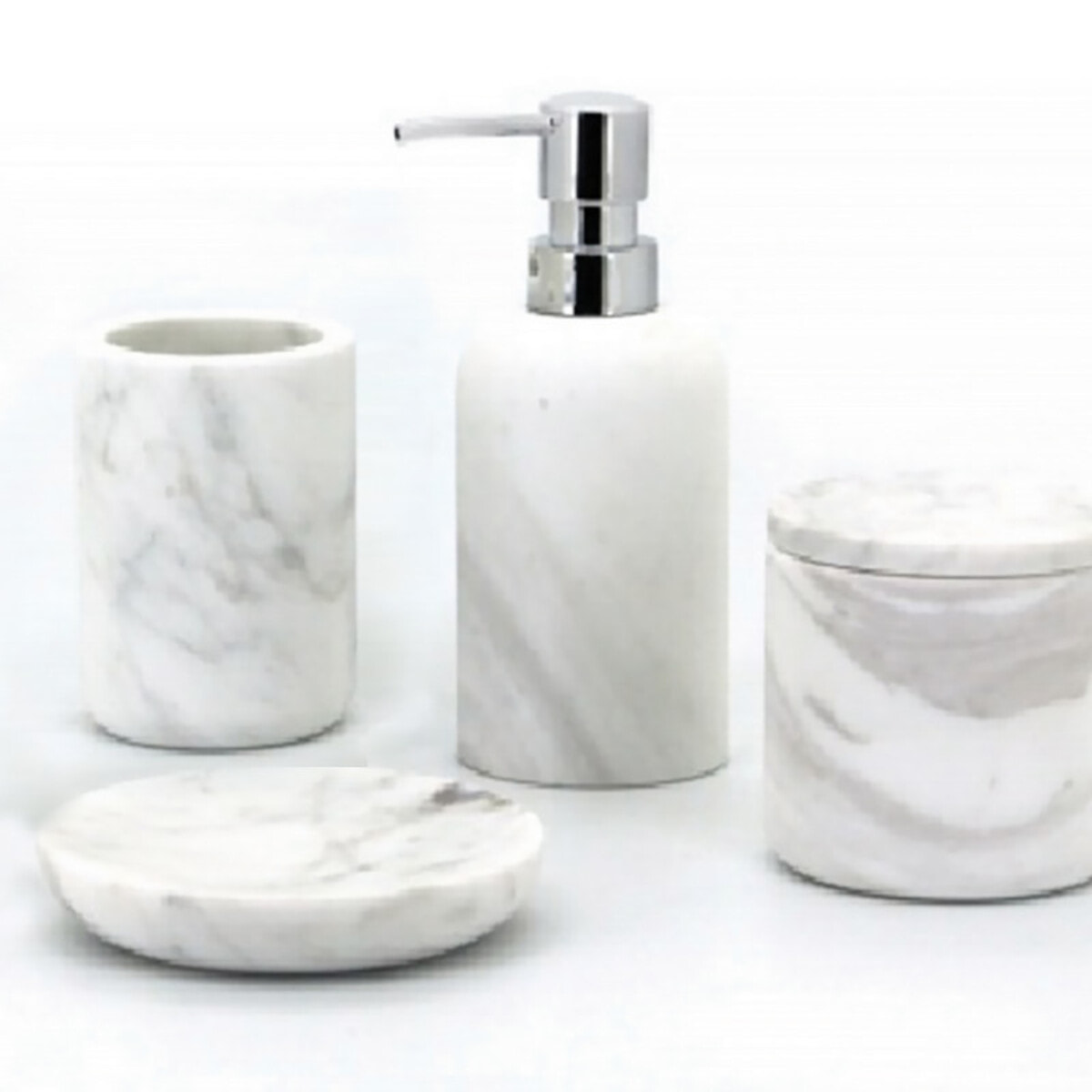 Distributeur de savon Marbre SANA Blanc Spirella