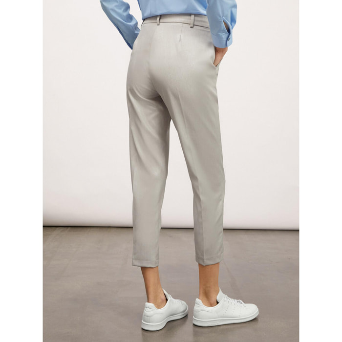 Motivi - Pantalones regular efecto shiny - Gris