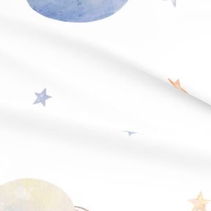 Cool Kids - Juego de Sábanas Estampadas - Infantil - Incluye 1 Funda de Almohada + 1 Sábana Bajera - 100% Algodón - Astro