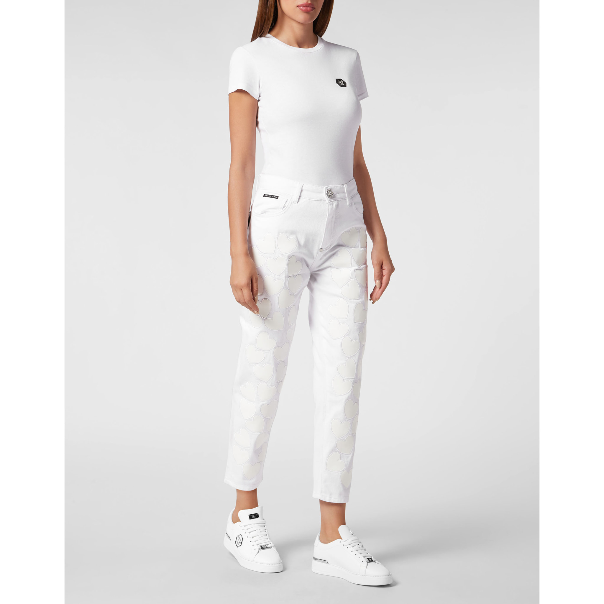 PHILIPP PLEIN Vaqueros Mom Fit HEART