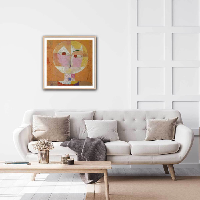 Poster Senecio - Paul Klee Affiche + cadre en bois - Chêne