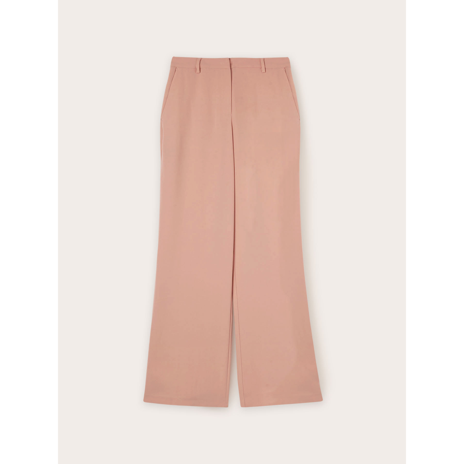 Motivi - Pantaloni palazzo in envers satin - Rosa cipria