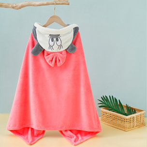 Asciugamano per bambini design topo. Multiuso: asciugamano da bagno, poncho da spiaggia o nuoto, coperta.
