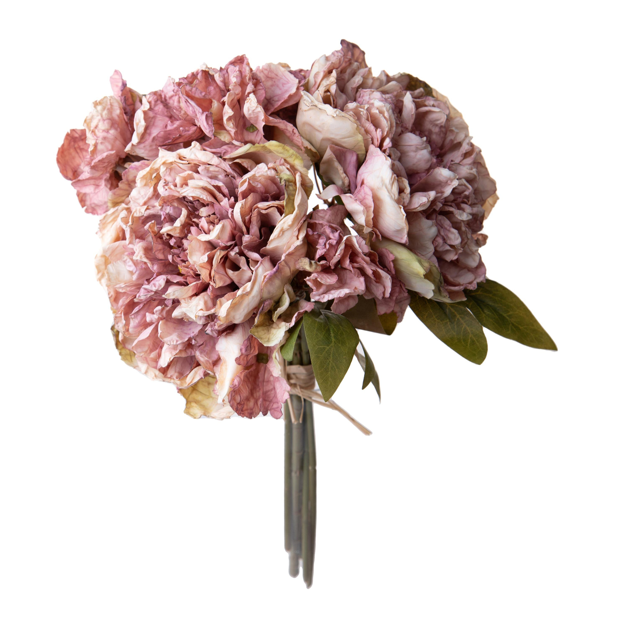 Mazzo Peonie Per 7 30 Cm - Pezzi 3 - 18X50X17cm - Colore: Rosa - Bianchi Dino - Fiori Artificiali