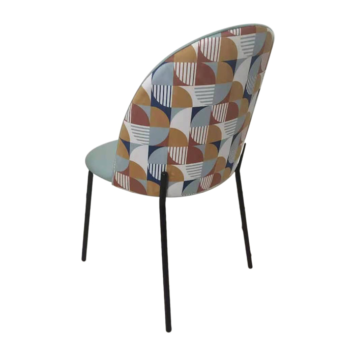 Chaise Bicolore Retro Geo - Lot De 2