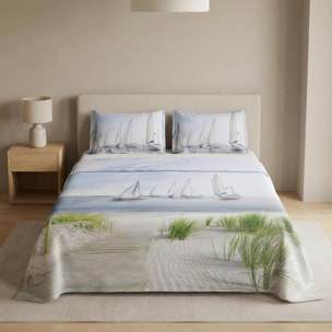 Set completo letto matrimoniale 100% cotone, 180x200 cm, con Stampa Digitale di Alta Qualità, Intrecci