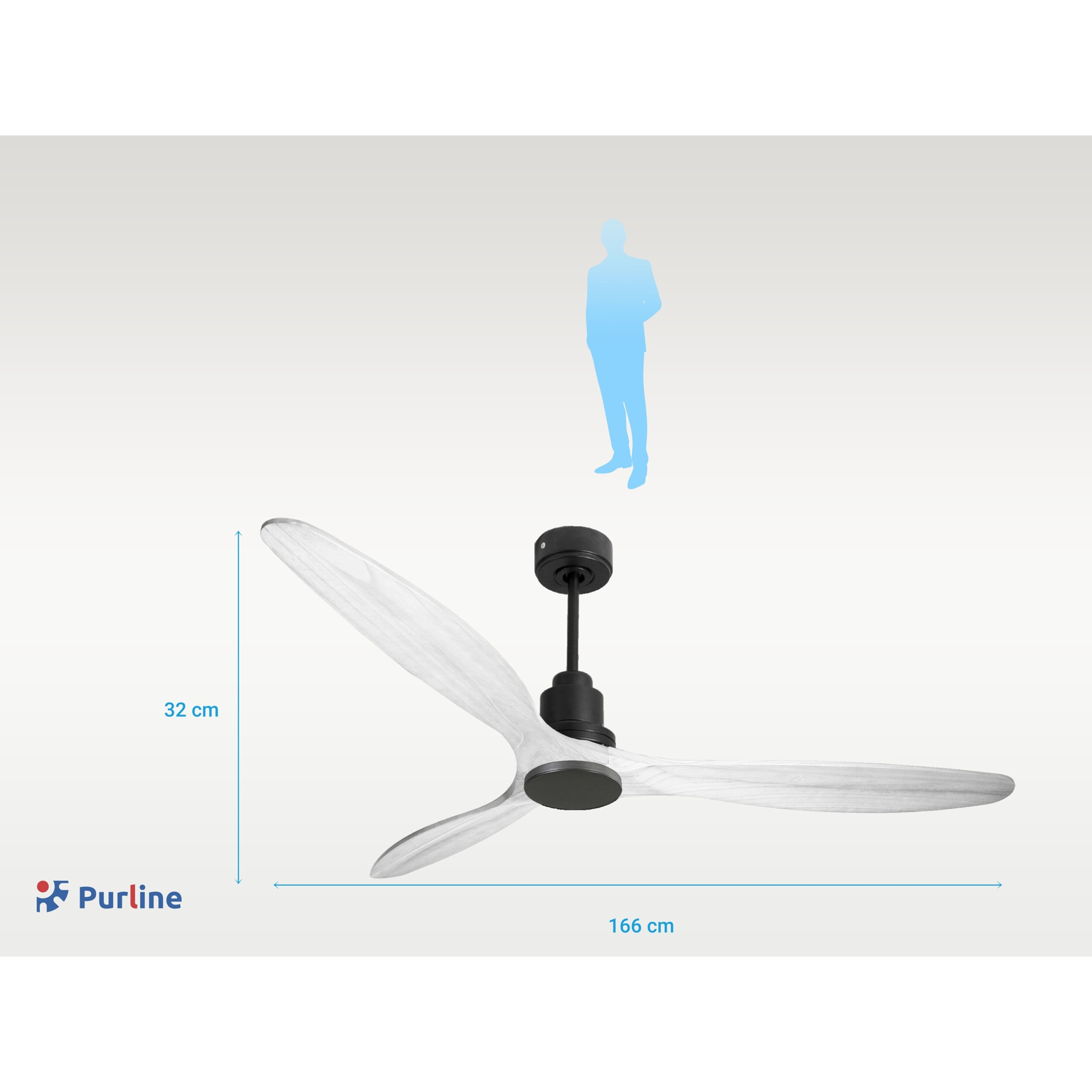 Ventilateur de plafond Réversible  Thermostat Wifi Moteur à courant continu Toits en pente Télécommande Hypersilence Mémoire Shopify Vendible (AUTOMATIQUE)