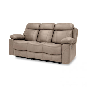 Sofá relax 3 plazas Nellie Cemento