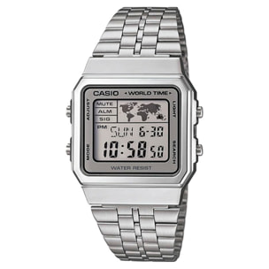 Reloj Casio A500WA-7DF Hombre Digital Cuarzo con Correa de Acero inoxidable