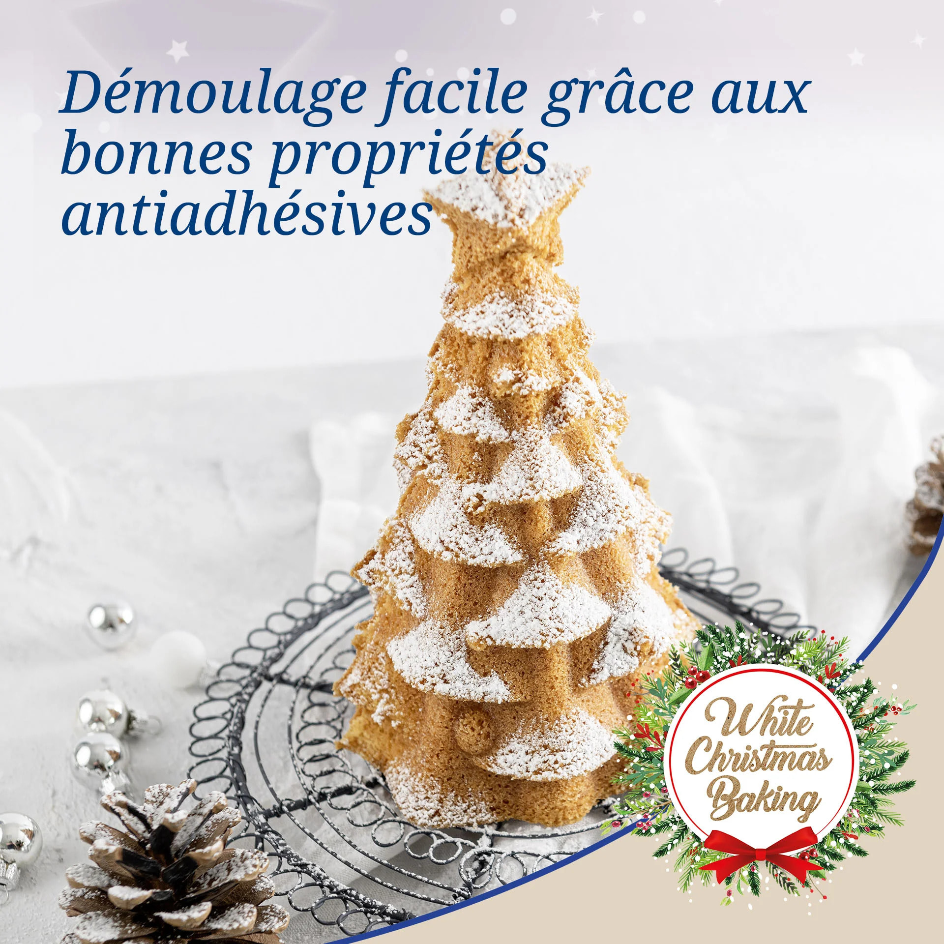 Moule à gâteaux original en forme de sapin de noël 17 x 7,5 cm Dr.Oetker Christmas