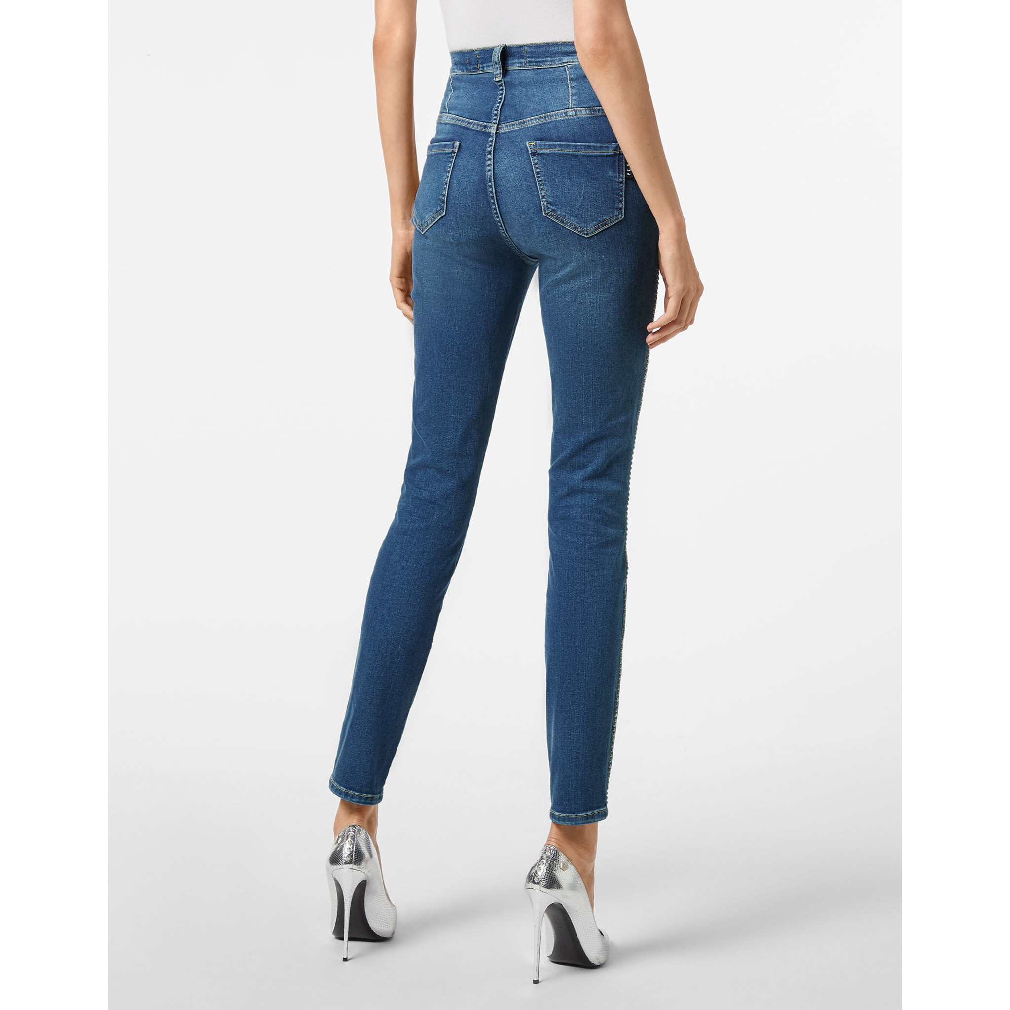 PHILIPP PLEIN Jegging de cintura alta