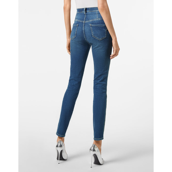 PHILIPP PLEIN Jegging de cintura alta
