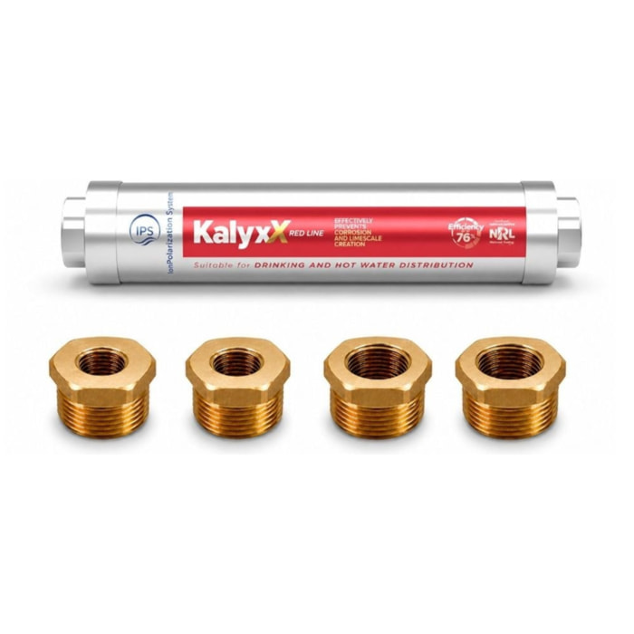 Alternative adoucisseur d'eau KalyxX Red Line 1"+3/4"+1/2" (IPSKXFRRBG11234)