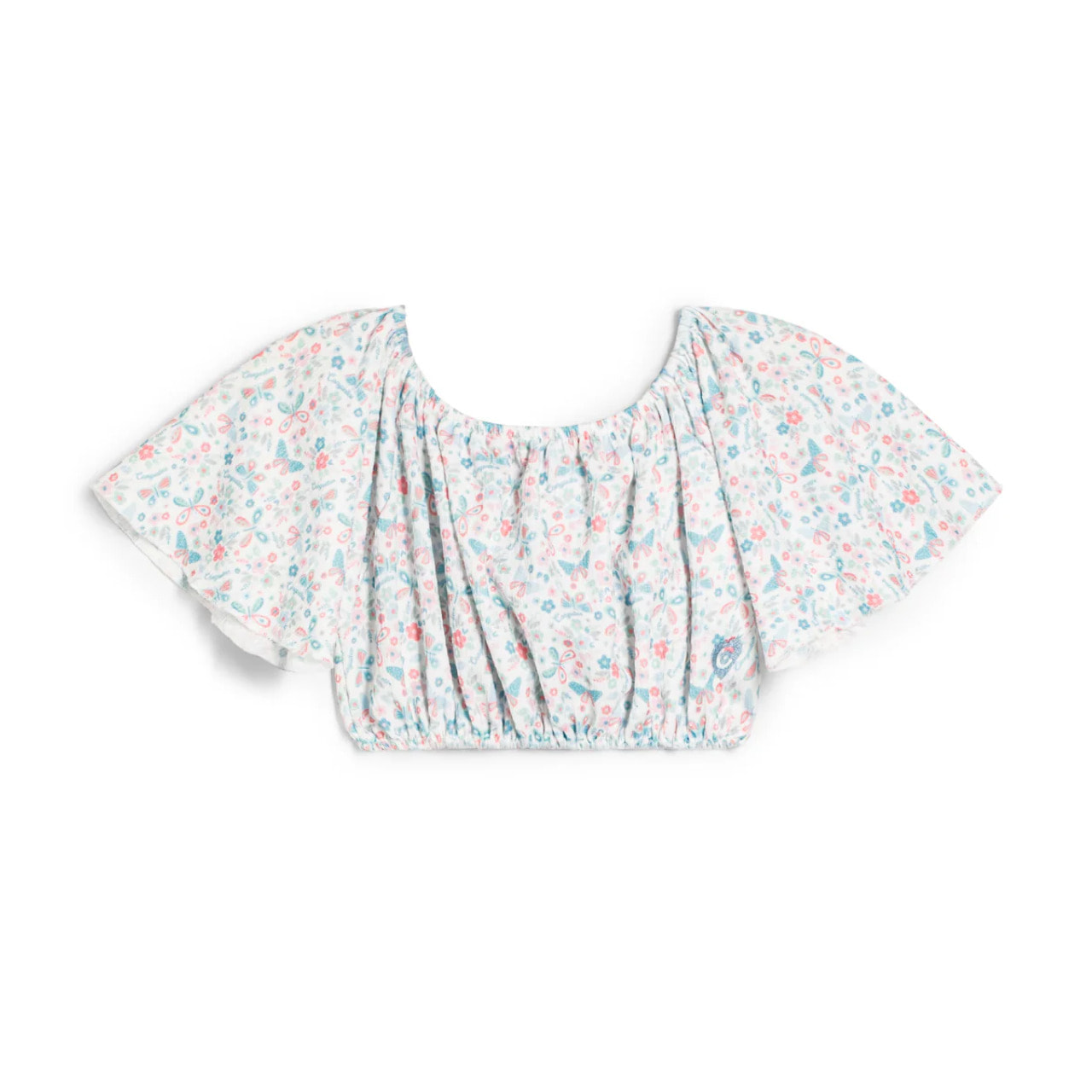 Camiseta Manga Corta de Niña con Estampado Multicolor