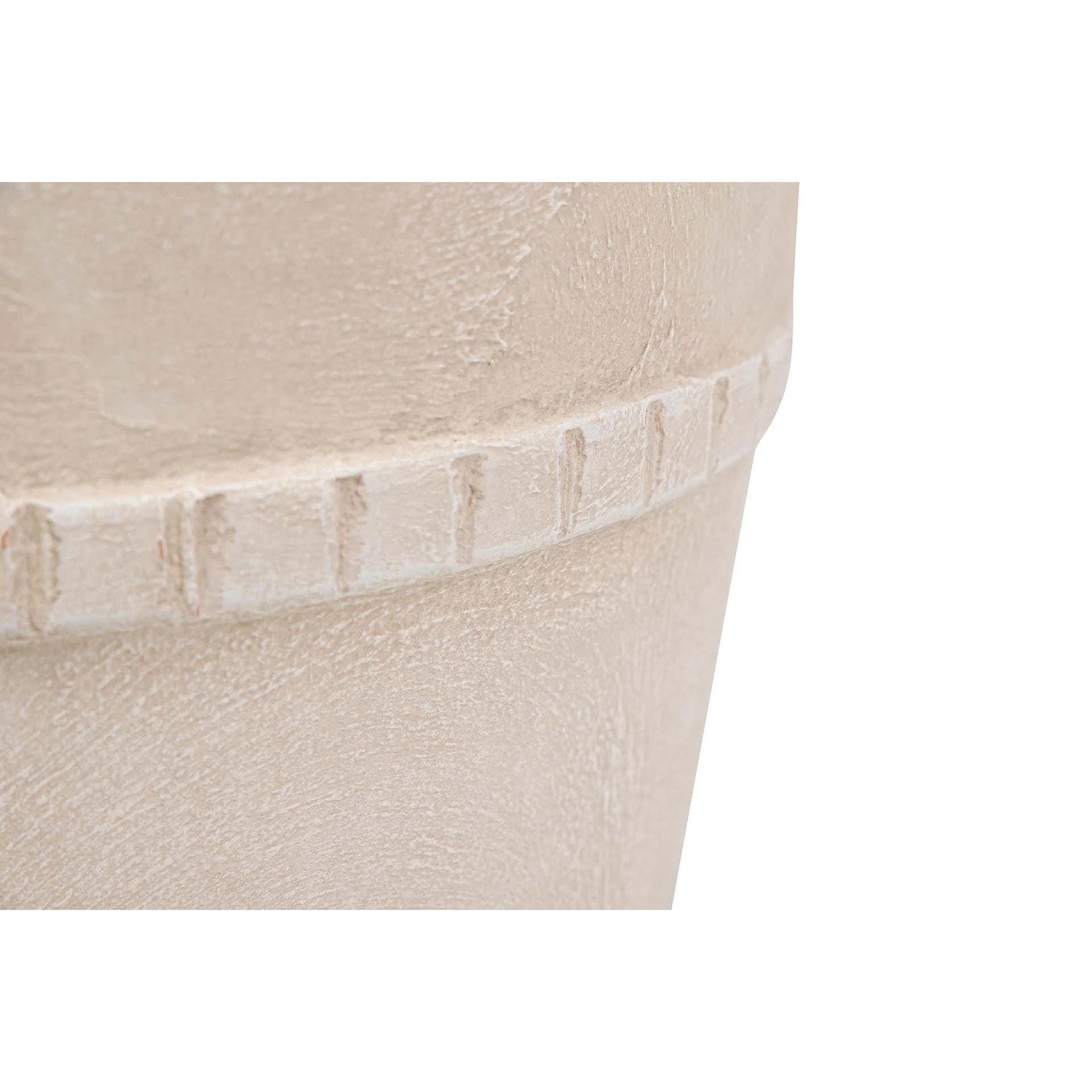 Florero Ceramica Beige 30x30x60 Cm