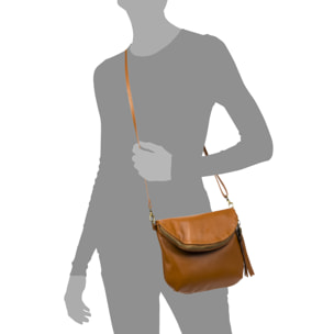 Ancona Bolso bandolera Mujer.Piel auténtica Sauvage