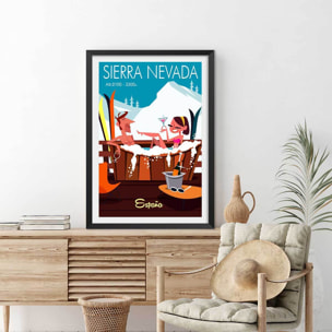 Poster de sierra nevada Affiche sous cadre noir