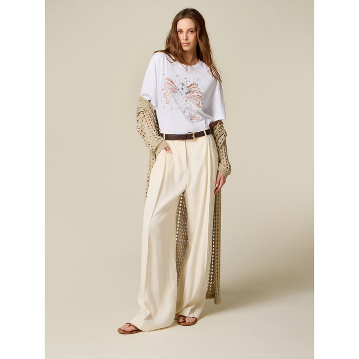 Oltre - T-shirt Winx con stampa e paillettes - Bianco