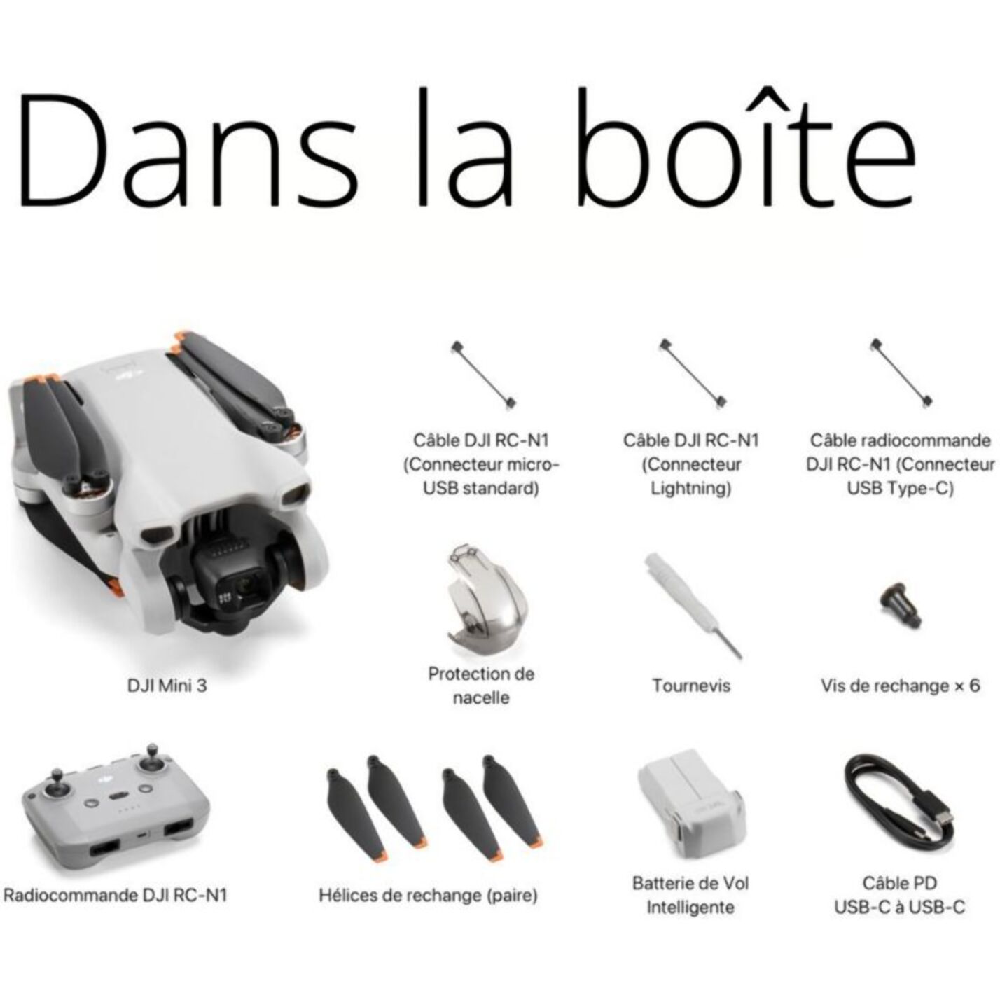 Drone DJI Mini 3 avec télécommande