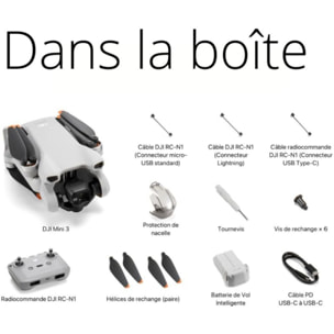 Drone DJI Mini 3 avec télécommande
