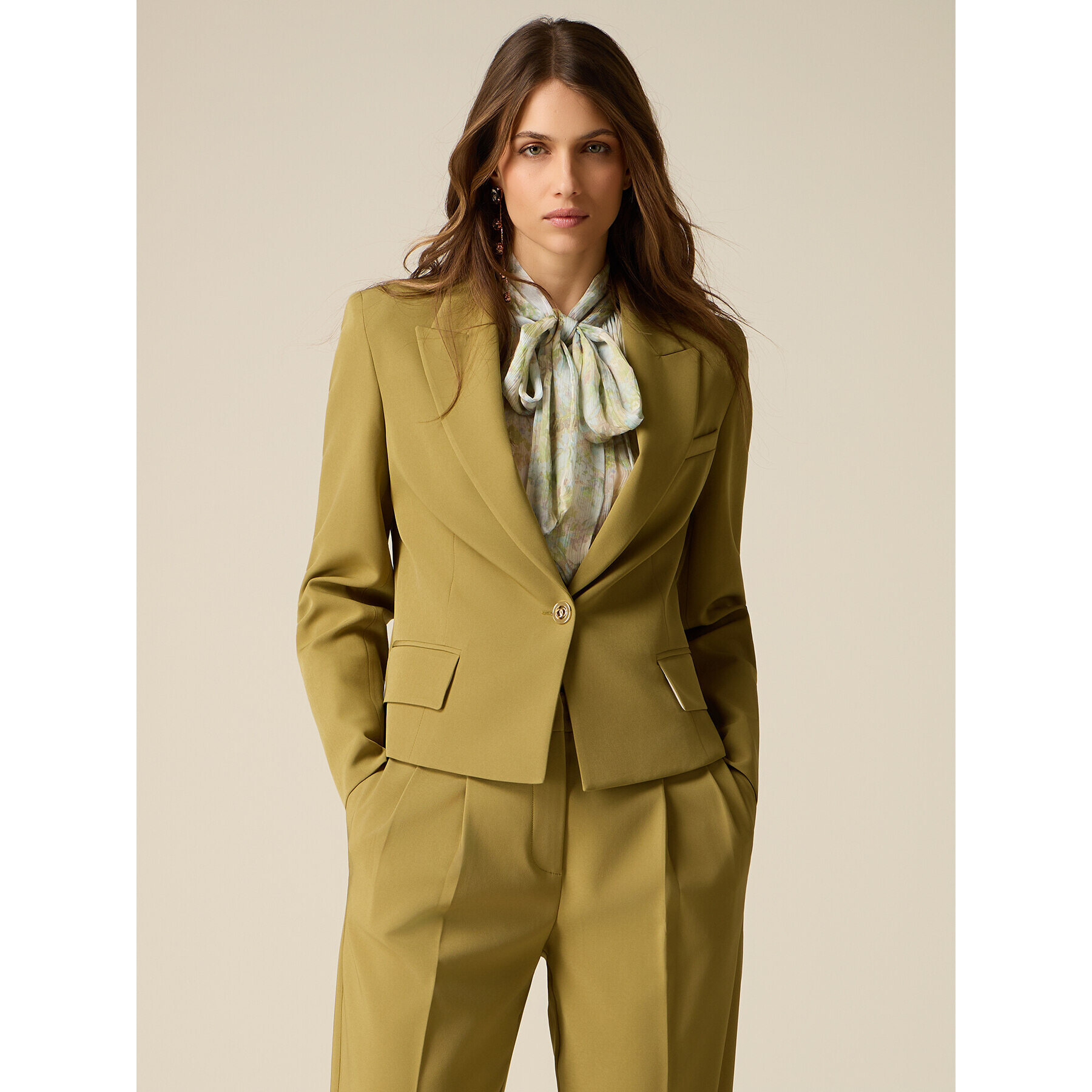 Oltre - Blazer corto monopetto - Verde