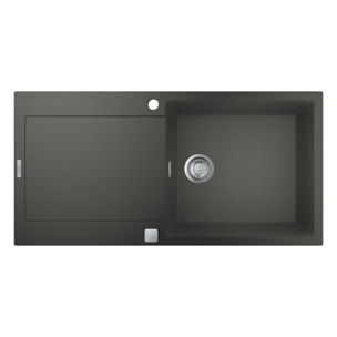 GROHE K500 Evier composite 1 bac avec égouttoir 1000mm x 500mm gris granite