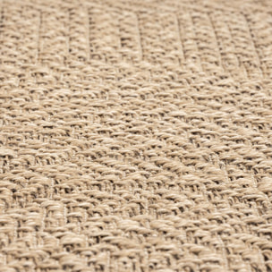 Tapis extérieur intérieur NOLIM aspect jute motif arc-en-ciel ton sur ton