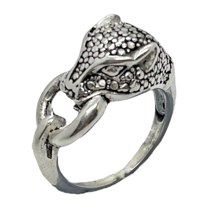 Anillo leopardo Chop plata