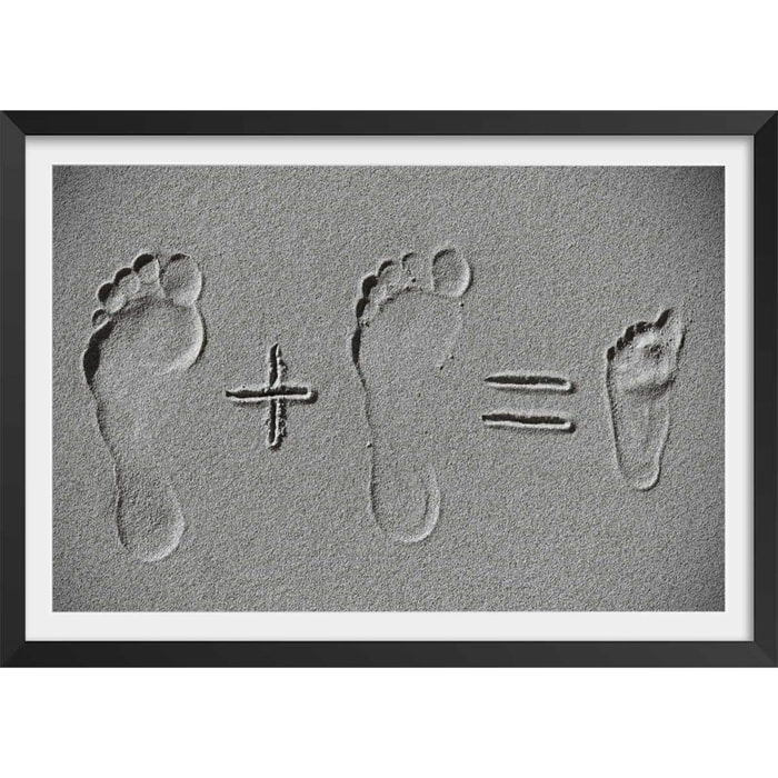 Affiche enfant faire part  Affiche + cadre en bois - Noir