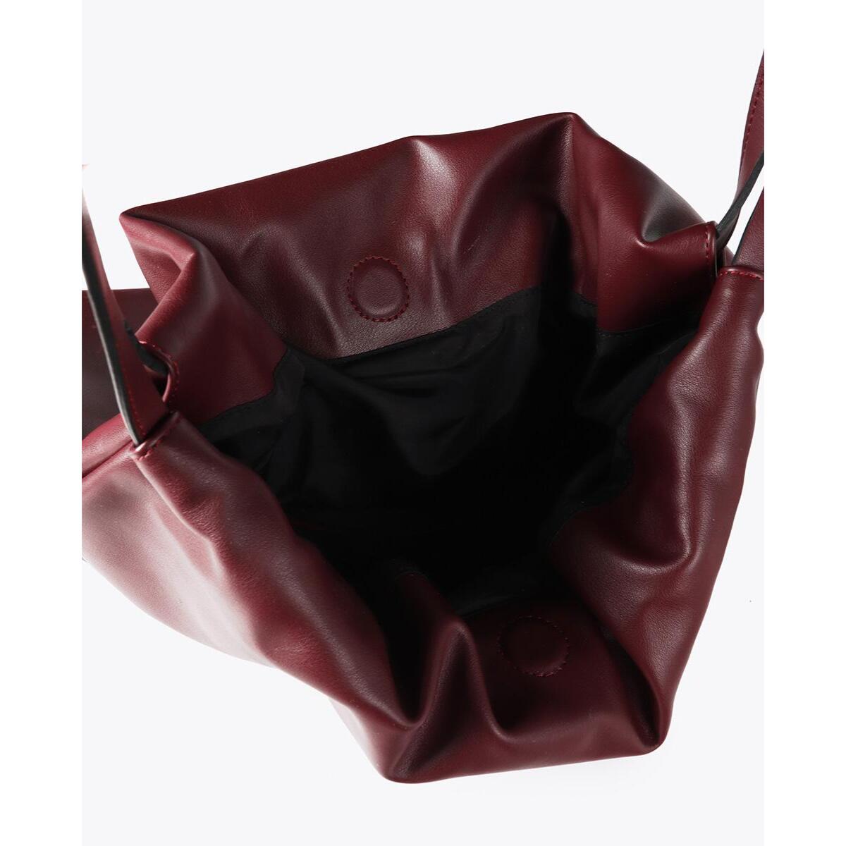 Borsa shopper effetto pelle con logo