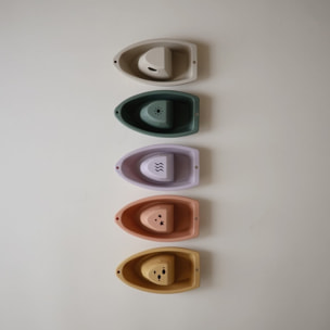 Mushie Pack 5 Barcos Baño Solid