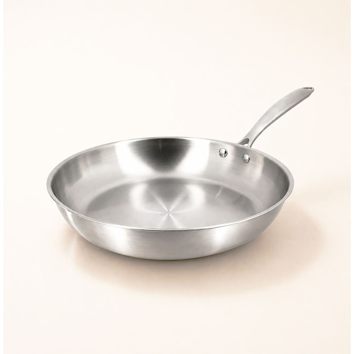Poêle en acier inoxydable 20cm - fait en France - tous feux TRIPLY