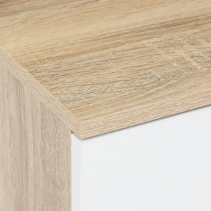 Buffet de cuisine 4 portes Eat up blanc et bois