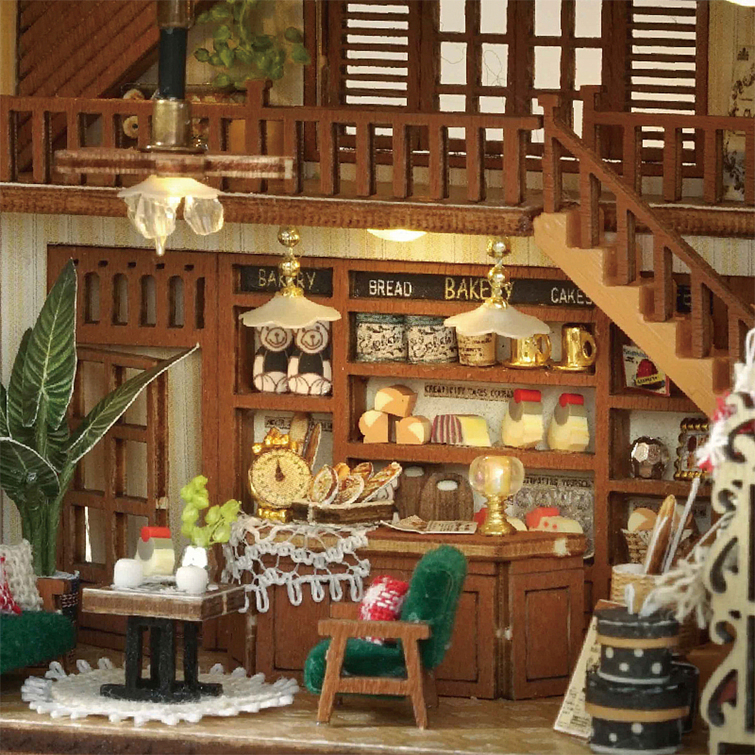 Colección Cubo fantástico, Tiempo de bagel. Maqueta plegable 3D realista con gran detalle y luces led.