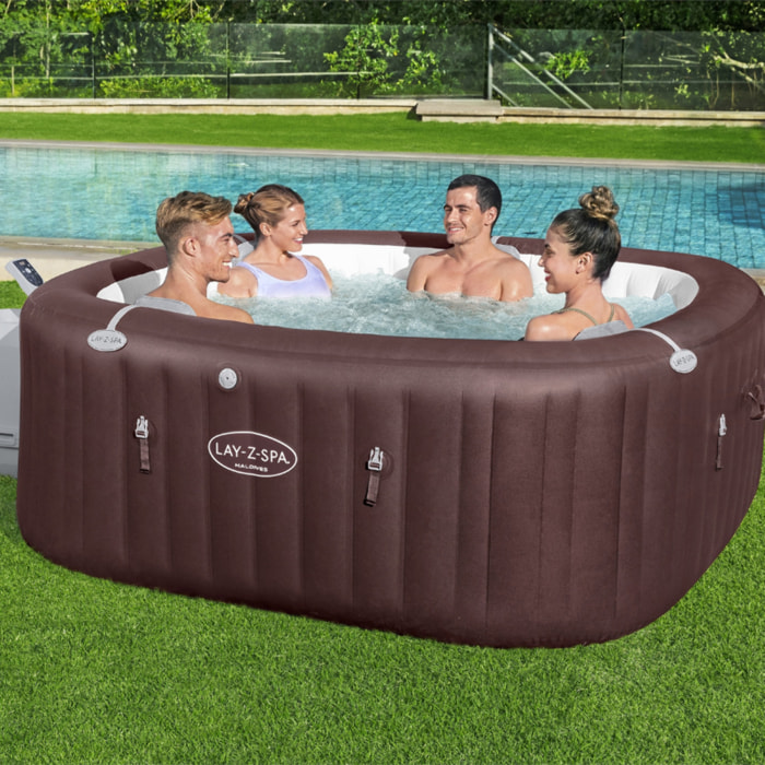 Bestway Spa gonflable carré Lay-Z-Spa Maldives HydroJet Pro 5-7 personnes
