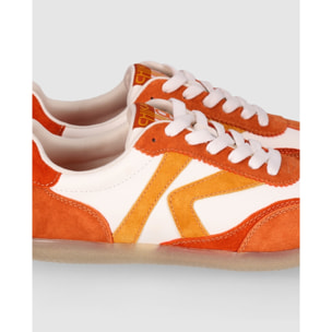 Deportivos de Piel - Naranja - Tacón: 1 cm