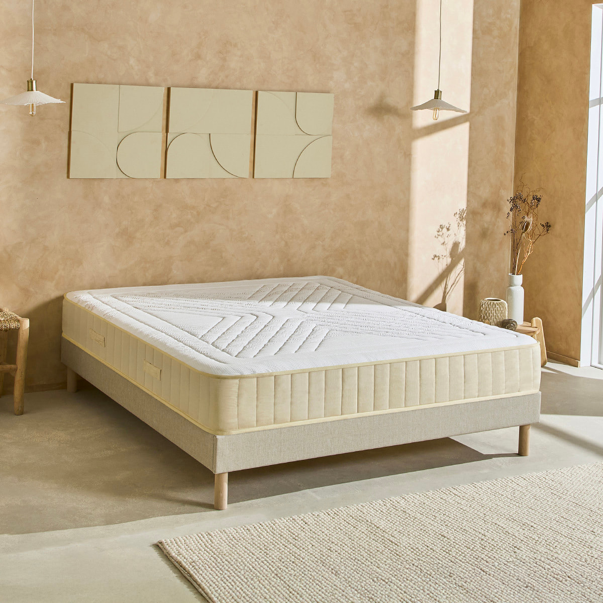 Matelas Symphonie 2.0, Soutien Ferme, 24 cm, Latex & Mémoire de forme, extrait d’Aleo Vera