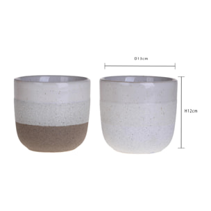 Set 2 cachepot - 13xH12x13cm - Pezzi 3 - Bianchi Dino SpA