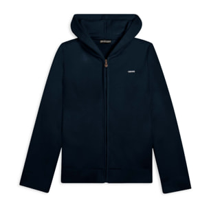 Felpa con cappuccio in ciniglia e viscosa