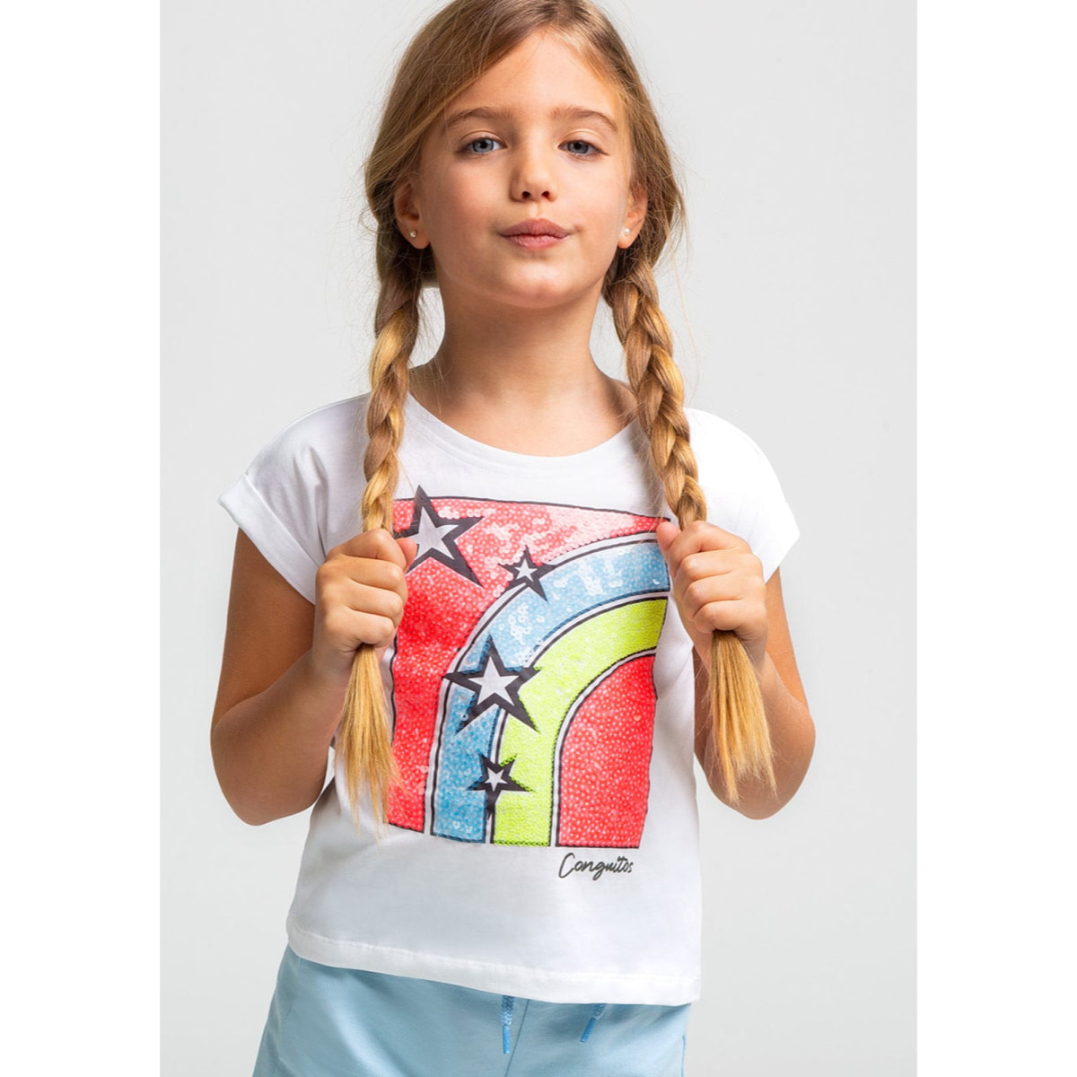 Camiseta de Niña Arcoiris
