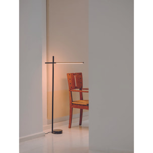 Ledsc4 LedsC4 - Lámpara de Pie LED Interior/Exterior, Diseño Moderno y Funcional, Eficiencia Energética, 2700K-4000K, Negro, Versátil y Duradera, Fácil Instalación