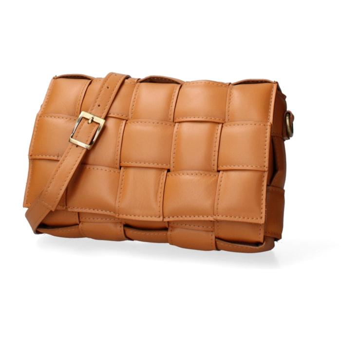 Borsa a tracolla da donna Made in Italy - Modello Artena - 100% pelle - 26.0 x 17.0 x 6.0 cm