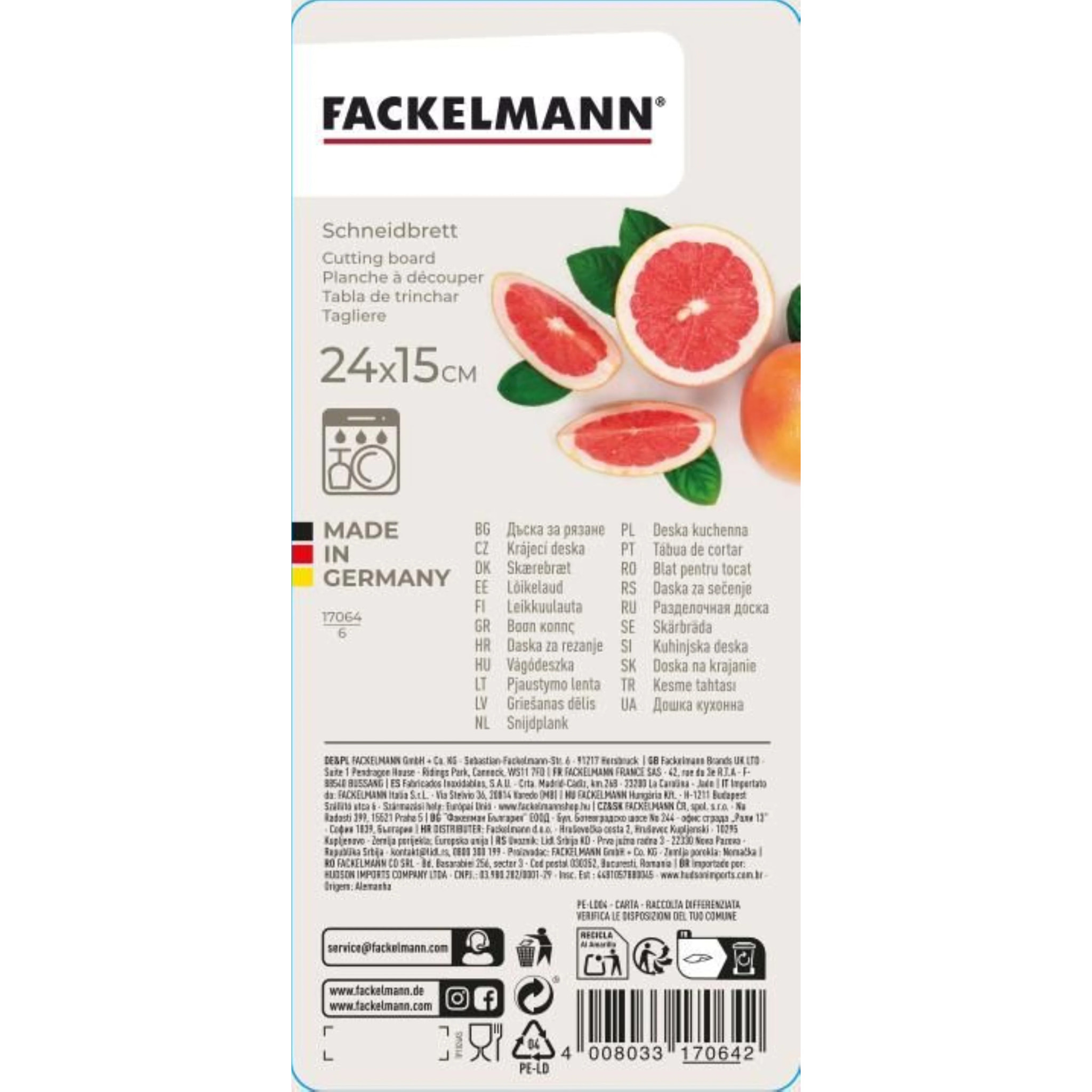 Planche à découper en plastique corail Fackelmann SUMMER PARTY