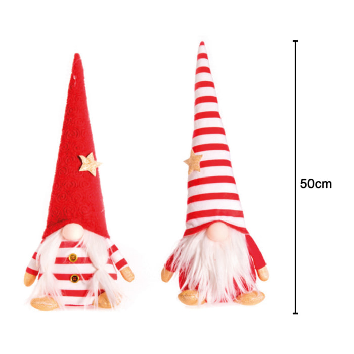 Set 2 Gnomo Decorativo Natalizio Modello Mercury